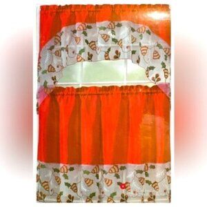 Jingle Bells Christmas Kitchen Curtain Set